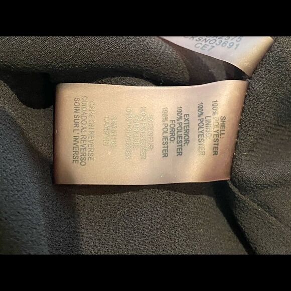 Calvin Klein Balloon Sleeve Blue Black Floral Sheer Blouse 0X Plus Size XXL - Picture 6 of 11